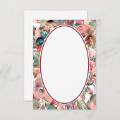 空白の予算 オレンジ 水彩 花のウェディング   招待状 (正面/裏面)