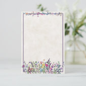 空白の予算 カラフルな野の花の結婚式招待状 招待状 (スタンド正面)