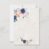 空白の予算 ピンクと青の花の結婚式 招待状 (正面)