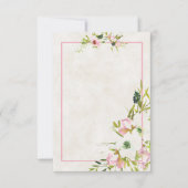 空白の予算 ブッシュと白の花のウェディング招待状 招待状 (正面)