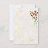 空白の予算 プレttyなローズとゴールドのウェディング 招待状 (正面)