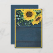 空白の予算 国のひまわり ウェディング招待状 招待状 (正面/裏面)