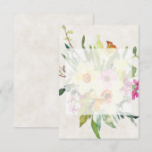 空白の予算 春のデンファレの花束 ウェディング 招待状 (正面/裏面)