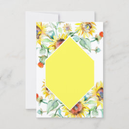 空白の予算 陽気なひまわり ウェディング 招待状