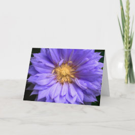 空白の内側かわいらし紫フローラエレガント折 ノートカード