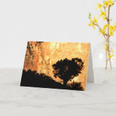 空白の内側の孤独な木 カード (黄色い花)