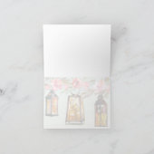 空白の内側 ラスティック ロマンティック ランタン ローズゴールド サンキューカード (内部)