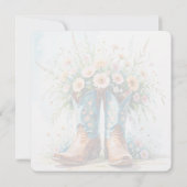 空白の女性のカーボーイ招待状カード | ウエスタンテーマ 招待状 (裏面)