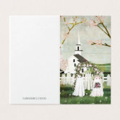 空白の幽霊結婚折り畳みカード (外部フラット)