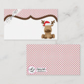 空白の座席表トナカイクリスマスポルカDo プレイスカード (正面/裏面)
