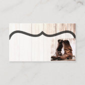 空白の座席表ブーツカントリー素朴ウエスタンワ プレイスカード (正面)