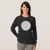 空白の抽象芸術印刷白丸グラフィックス Tシャツ (正面フル)