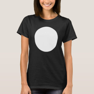 空白の抽象芸術印刷白丸グラフィックス Tシャツ