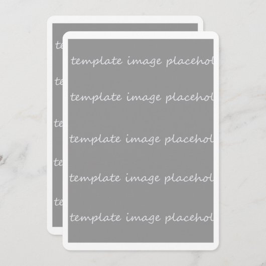 空白の招待状カードサイズ5x7独自の画像を追加 招待状 (正面/裏面)