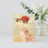 空白の招待状ヴィンテージビクトリアンフレンズビーチ 招待状 (スタンド正面)