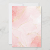 空白の招待状5x7水彩マゼンタピンクローズ 招待状 (裏面)