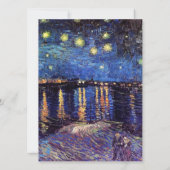 空白の招待状、ゴッホの星月夜 招待状 (裏面)