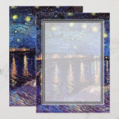 空白の招待状、ゴッホの星月夜 招待状 (正面/裏面)