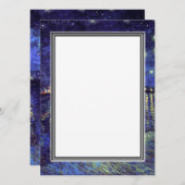 空白の招待状、ゴッホの星月夜 招待状 (正面/裏面)