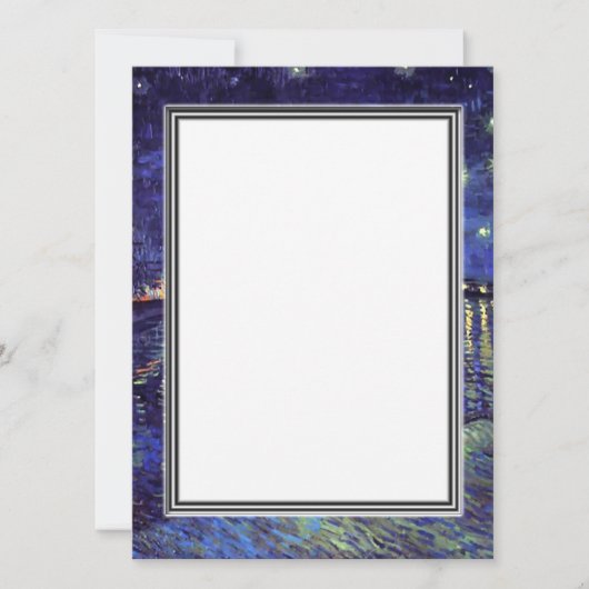 空白の招待状、ゴッホの星月夜 招待状 (正面)