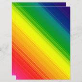 空白の招待状、ブライトゲイプライドレインボーカラー 招待状 (正面/裏面)