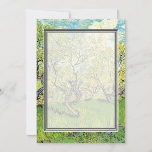 空白の招待状　～ブルームするヴァン・ゴッホのオーチャード～ 招待状 (正面)