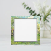 空白の招待状。花咲くヴァンゴッホのリンゴ園 招待状 (スタンド正面)