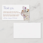 空白の最愛の象ハートバルーンありがとう エンクロージャーカード (正面/裏面)