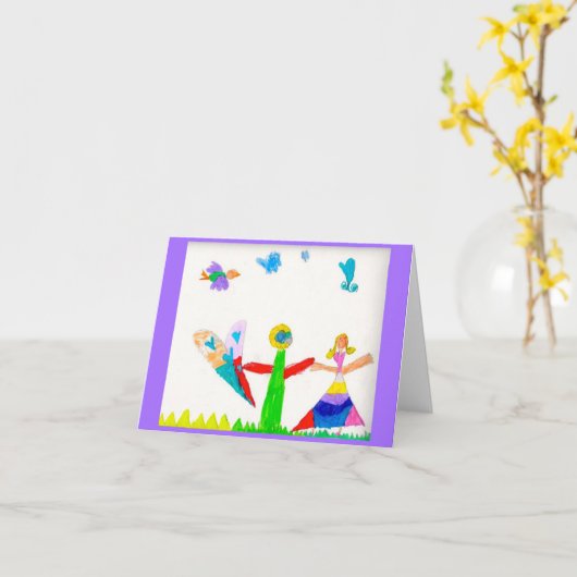 空白の札 カード (黄色い花)