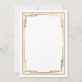 空白の枠モダン付き白お洒落い招待状縁ど 招待状 (正面)