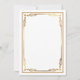 空白の枠モダン付き白お洒落い招待状縁ど 招待状