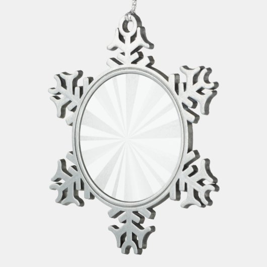 -空白の独自の作成パーソナライズされた スノーフレークピューターオーナメント (右)