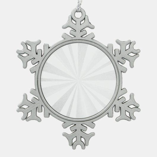 -空白の独自の作成パーソナライズされた スノーフレークピューターオーナメント (正面)
