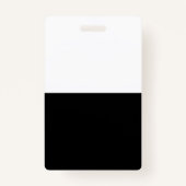 空白の白黒DIYテンプレートカスタム文字写真 バッジ (正面)