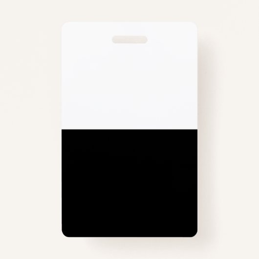 空白の白黒DIYテンプレートカスタム文字写真 バッジ (正面)