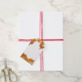 空白の秋ホリデー金ゴールドメ日本のプル葉 ギフトタグ (より糸付き)