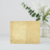 空白の素朴アンティークの経年染色紙 ポストカード (スタンド正面)