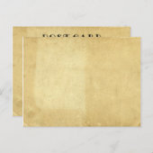 空白の素朴アンティークの経年染色紙 ポストカード (正面/裏面)