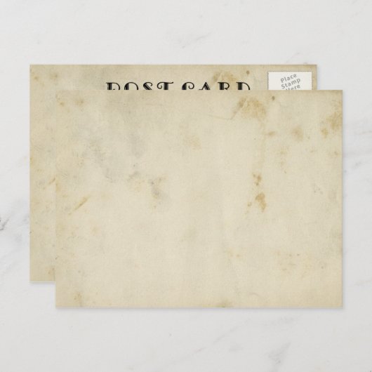 空白の素朴アンティーク経年染色紙 ポストカード (正面/裏面)