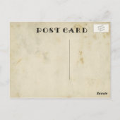 空白の素朴アンティーク経年染色紙 ポストカード (裏面)