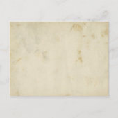 空白の素朴アンティーク経年染色紙 ポストカード (正面)