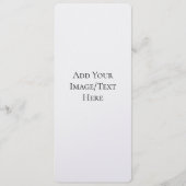 空白の結婚式テンプレート | エレガントでカスタマイズ可能なデザイン メニュー (正面)