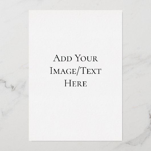 空白の結婚式テンプレート | エレガントでカスタマイズ可能な 箔招待状 (正面)