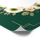 空白の結婚式招待状カードテンプレート ポスター (角)