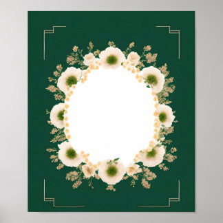 空白の結婚式招待状カードテンプレート ポスター