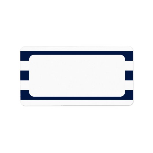 空白の結婚航海の海軍ストライプ兵 ラベル (正面)