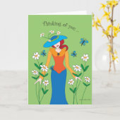 空白の考えのノート カード (黄色い花)