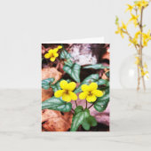 空白の自然テーマ付きグリーティングカード カード (黄色い花)