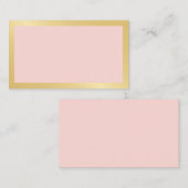 空白の赤面ピンクと金ゴールド結婚のアドバイスとウィッシュ アドバイスカード (正面/裏面)