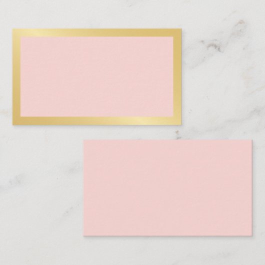 空白の赤面ピンクと金ゴールド結婚のアドバイスとウィッシュ アドバイスカード (正面/裏面)
